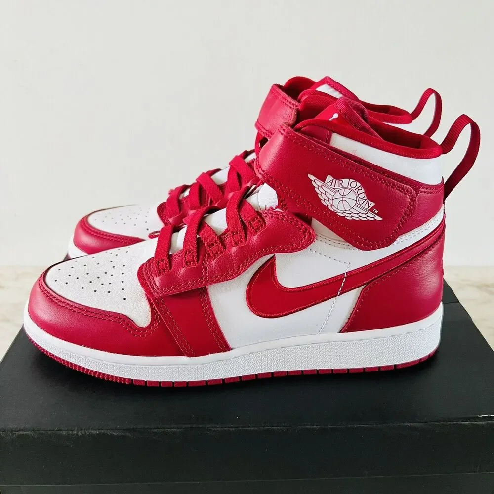 NIKE Air Jordan 1 Hi FlyEase Cardinal Red/White - M 5.5 Y (7 W)
